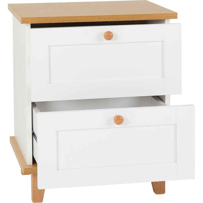 Mack Milo Abbeville 2 Drawer Bedside Table Reviews Wayfair Co Uk