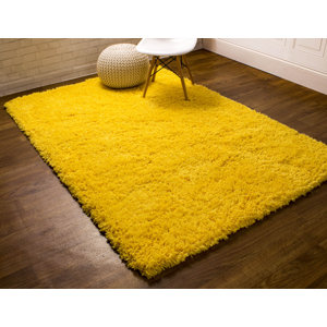 Cloud Microfiber Ultra Soft Shag Light Yellow Area Rug