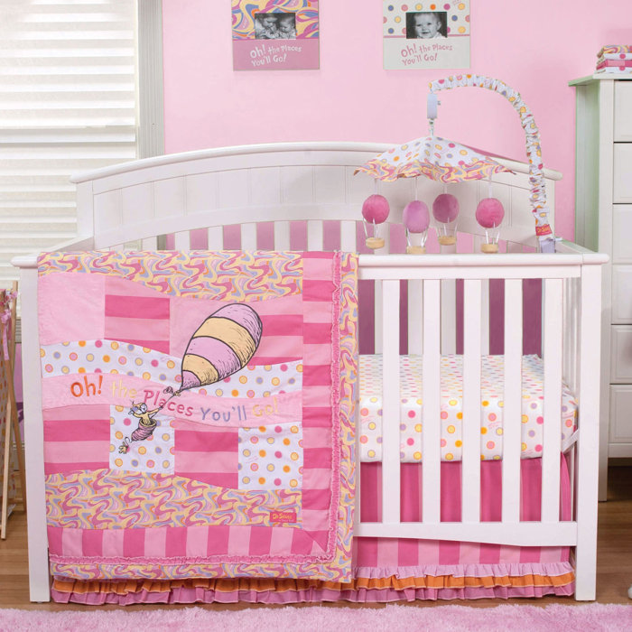 Dr Seuss Oh The Places You Ll Go 3 Piece Crib Bedding Set