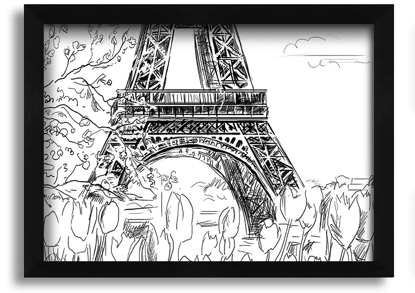 August Grove Eiffel Tower Close Up 1 Single Picture Frame Painting on