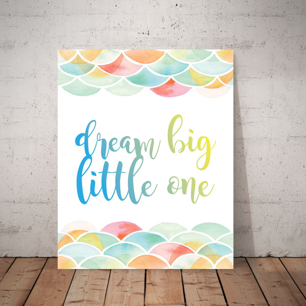 Children Inspire Design Dream Big Little One Mermaid Pattern
