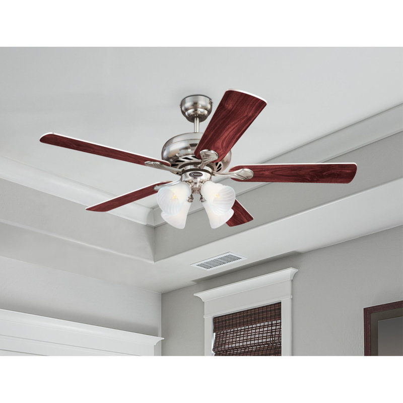 Westinghouse Lighting 52 5 Blade Standard Ceiling Fan With Pull Chain And Light Kit Included Wayfair