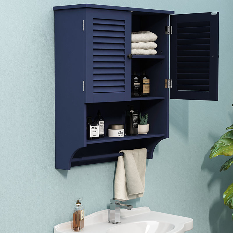 Parise 23.6" W x 29.5" H x 9" D Wall Mounted Bathroom Cabinet Finish: Brown