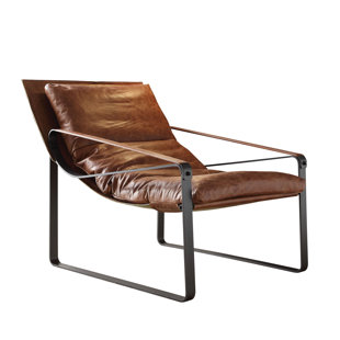 Go to store & view more images 17 Stories Kassy Top Grain Leather Lounge Chair