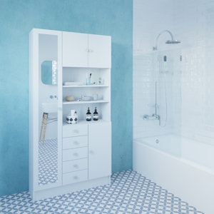 90 x 182 cm Badschrank von Castleton Home