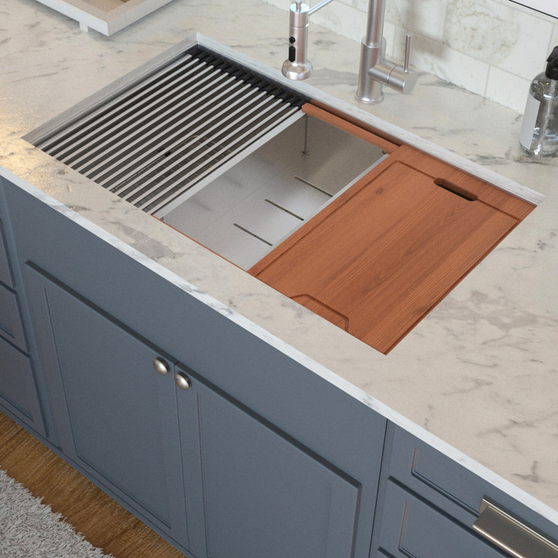 Logmey 30X19 Inch Kitchen Sink Undermount 16 Gauge Deep ...