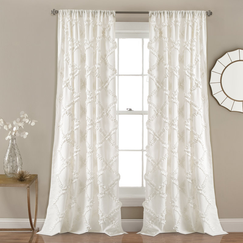 Lark Manor Ornellas Geometric Rod Pocket Curtain Panels Reviews