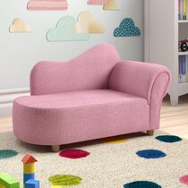 SR Childrens Kids Pink Velvet Armchair Blush Seat Toddlers Nursery 