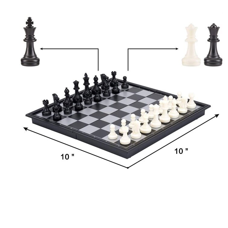 Details about   2 In 1  Magnetic  Travel Chess Set And Checkers 
