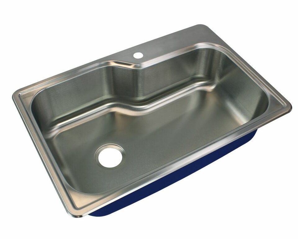 Transolid STDE33227-4 Kitchen Sink Stainless Steel 33-in x 22-in x 7-in