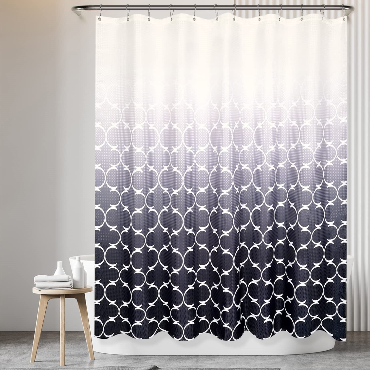 Modern Design Washable Polyester Fabric Curtain Bathroom Shower Curtain 