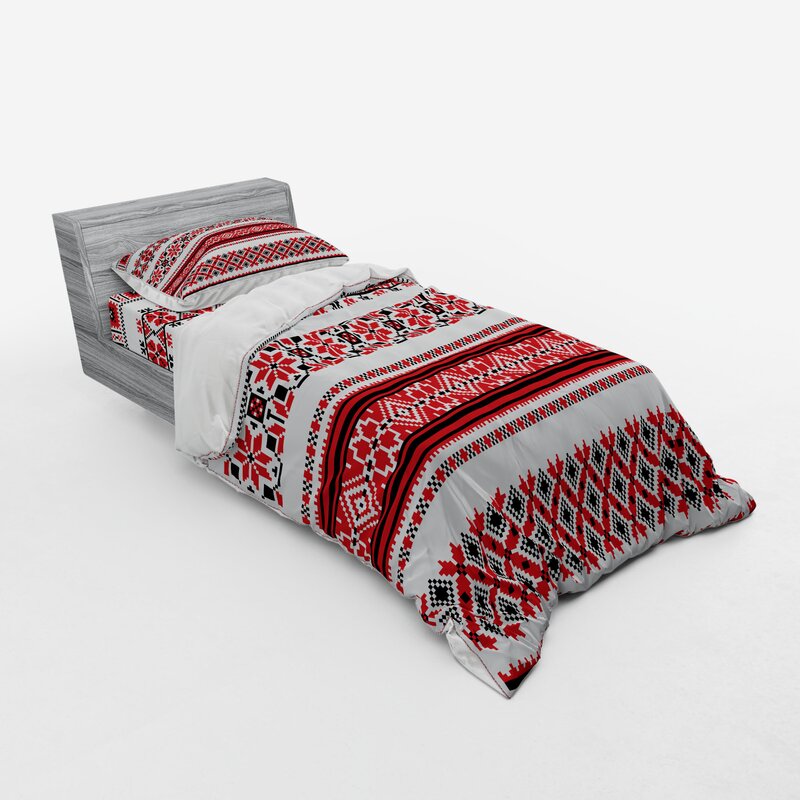 East Urban Home Red Duvet Cover Set Wayfair