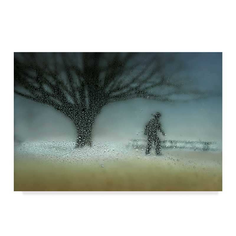 Trademark Art Man In Nature Winter Graphic Art Print On Wrapped