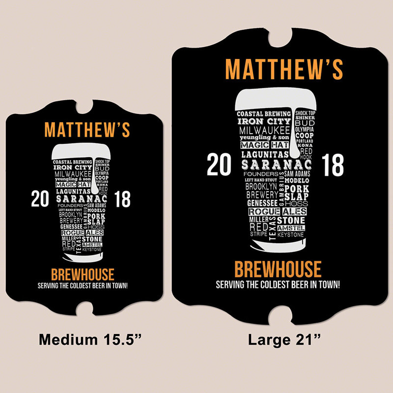 Home Wet Bar Modern Craft Beer Custom Bar Sign Wall Decor Wayfair