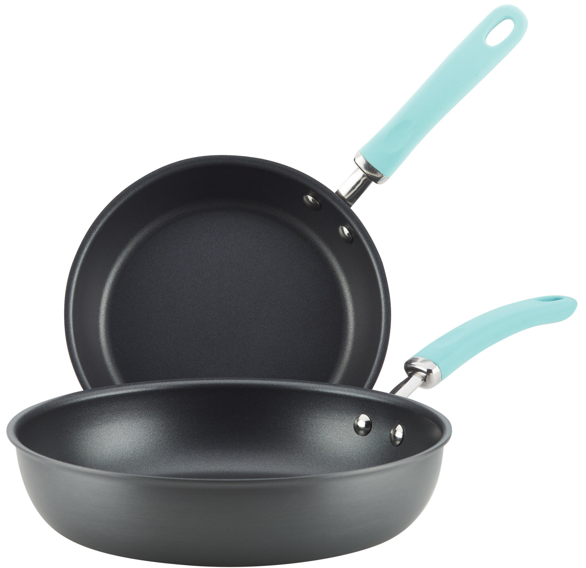 Black Basics Hard Anodized Non-Stick 2-Piece Skillet Set 9.5-Inch and 11-Inch