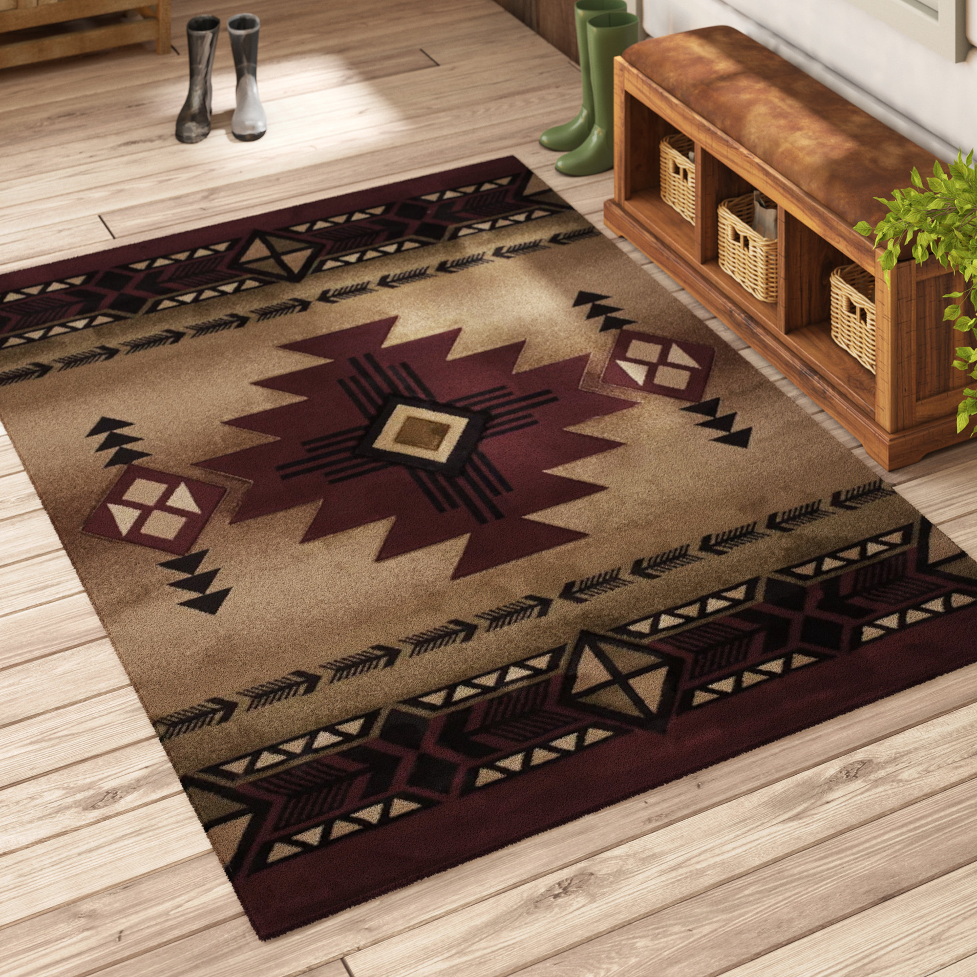 Loon Peak® Richland Burgundy Rug & Reviews Wayfair