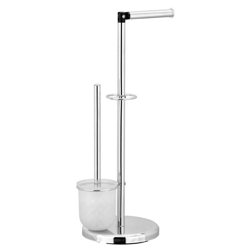 Evideco Toilet Bowl Brush Holder and Toilet Paper Roll Dispenser Stand