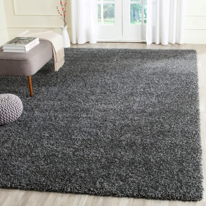 Eunice Flokati Dark Gray Area Rug
