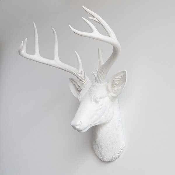 Stag Deer Decoration x 3 Hanging Acrylic Decor DIY Xmas Country Garden Black 