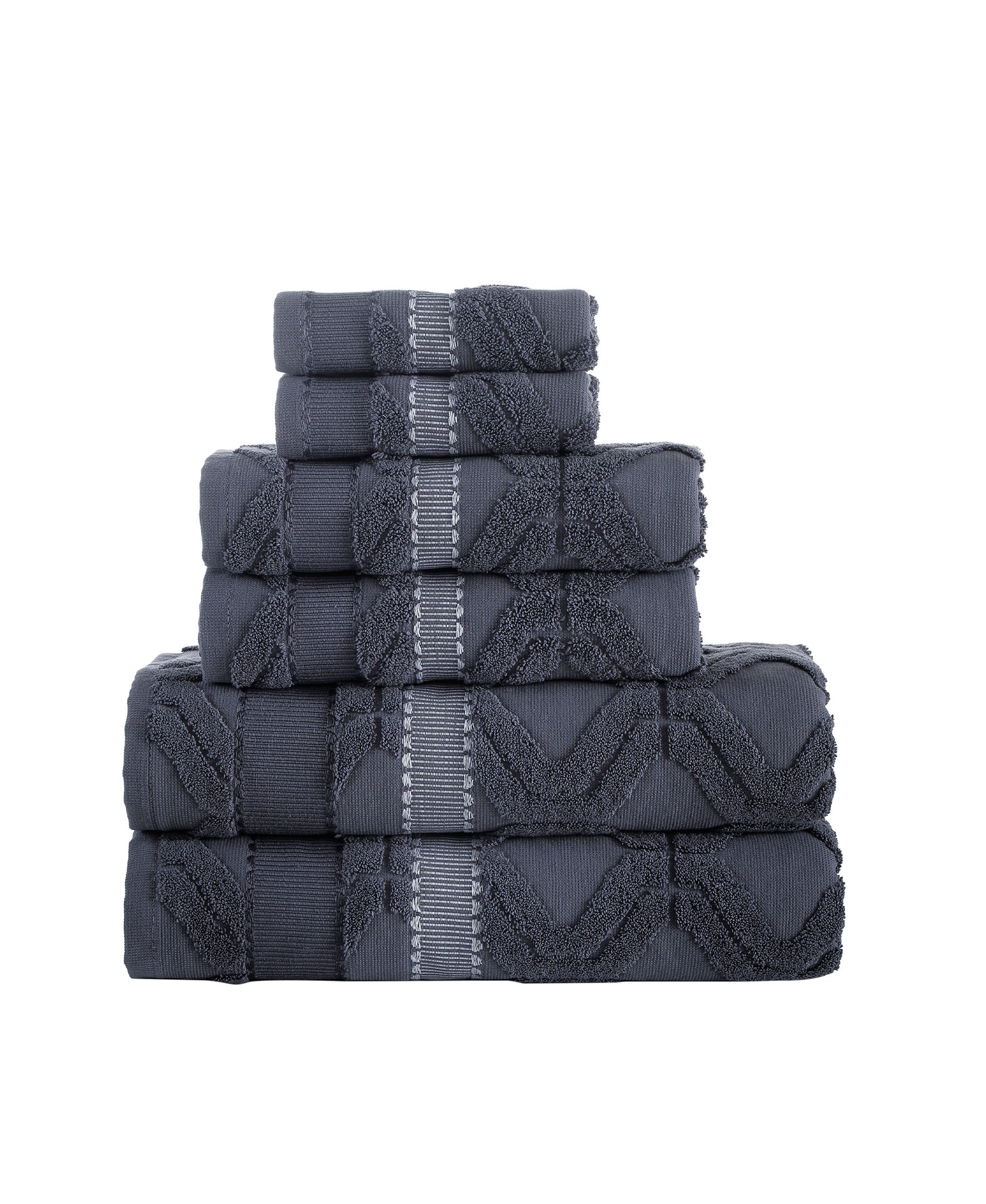 Brooks Brothers Large Square 6 Pcs Towel Set | Wayfair