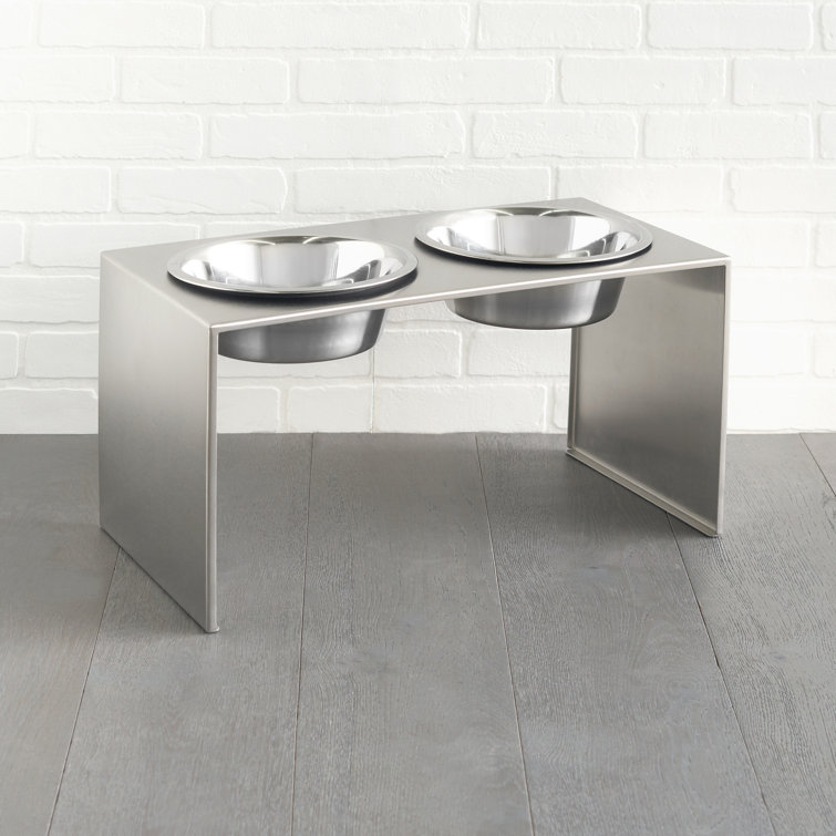 double bowl elevated feeder