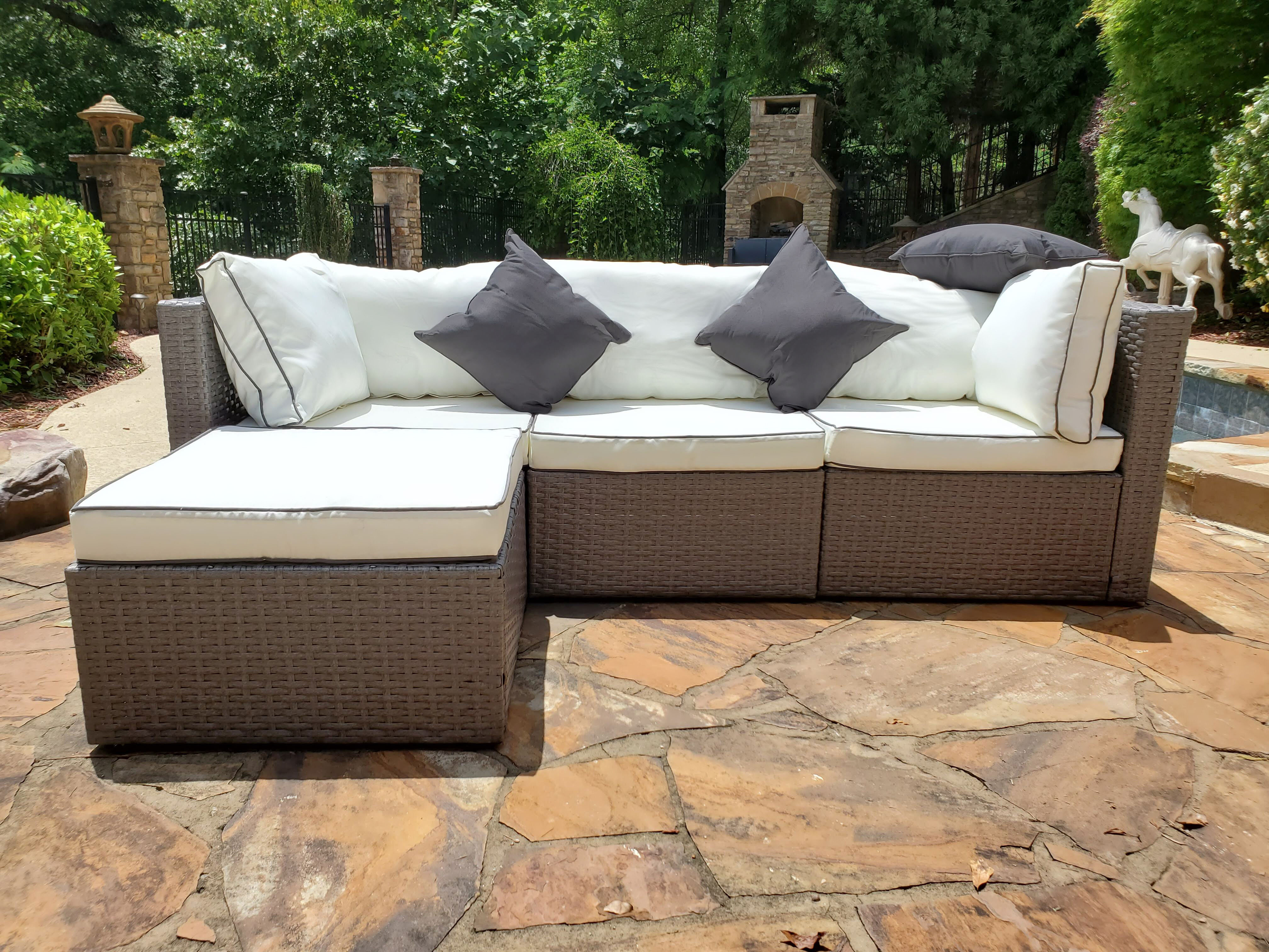 outdoor sectional without cushions