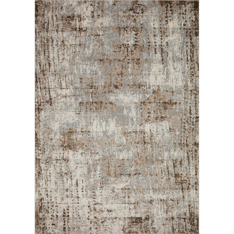 AUS-01 Natural, Mocha 18 cm x 18 cm Size Rug Rug Size: Square 18'