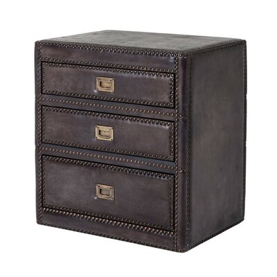 Marriot 3 Drawer Nightstand Eichholtz Color Dark Brown