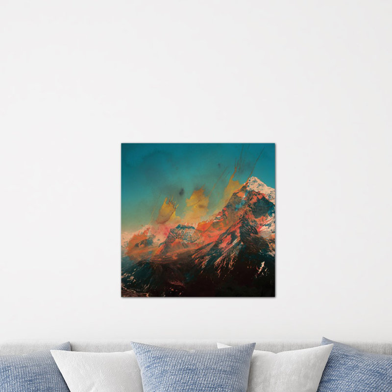 Brayden Studio Mountain Splash By Andreas Lie Painting Print On