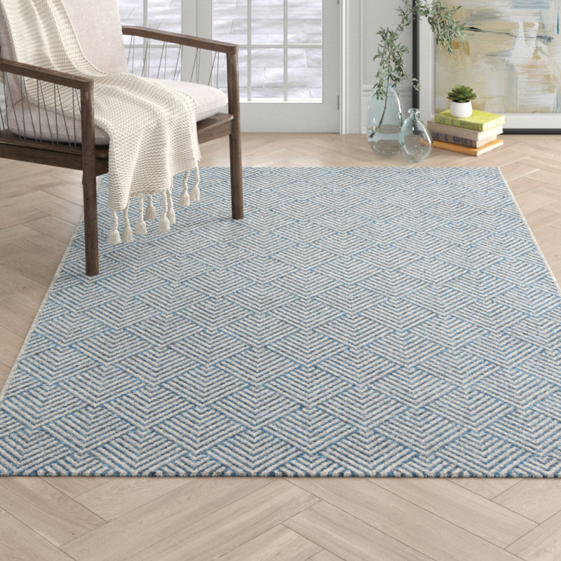 Landon Blue Geometric Indoor Outdoor Area Rug Reviews Joss Main Landon Blue Geometric Indoor Outdoor