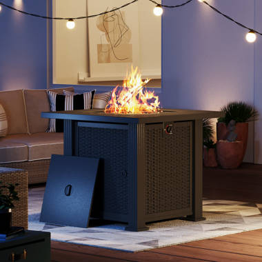 priestley steel propane fire pit table