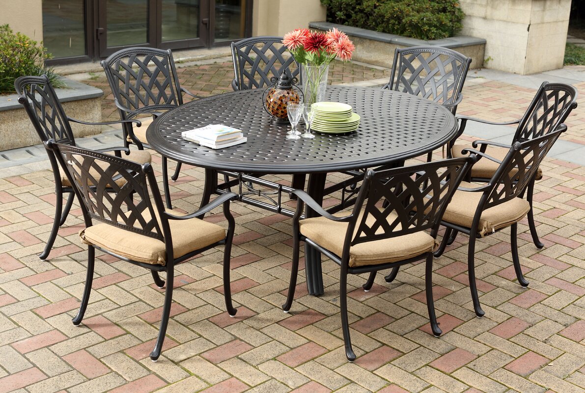 Campton 9 Piece Dining Set with Cushion