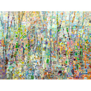 'Abstract Forest' by Angelo Franco Painting Print on Wrapped Canvas