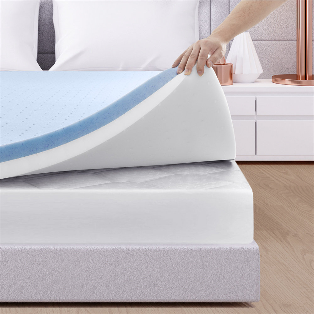 BedStory Topper Gel Mattress 3 Inch FULL-size Lavender Memory Foam MEDIUM-Firm 