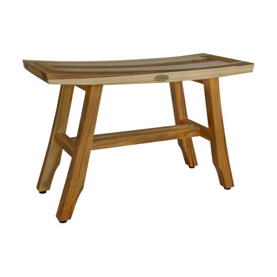Satori by EcoDecors, Teak Shower Bench, Teak Shower Stool, Teak Stool for Inside Shower, Small Shower Stool, Teak Foot Rest, Teak Shower Bench For Inside Shower, in Earthy Teak