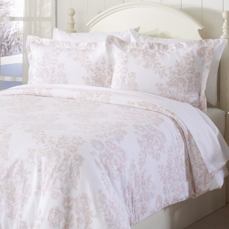 Charlton Home Terry Extra Soft Printed Flannel Duvet Cover Set