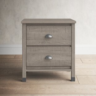 gray distressed nightstand