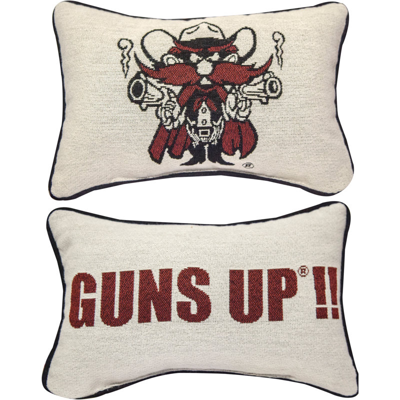 Manual Woodworkers Weavers Texas Tech Guns Up Word Lumbar Pillow