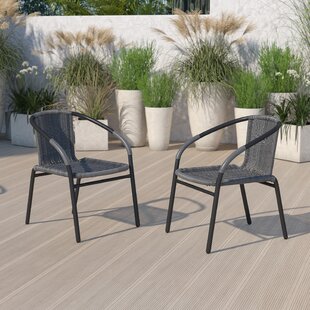 Details about   Metal Patio Chair Set of 2 Stackable Bistro Deck Dining Chairs Outdoor Furniture 