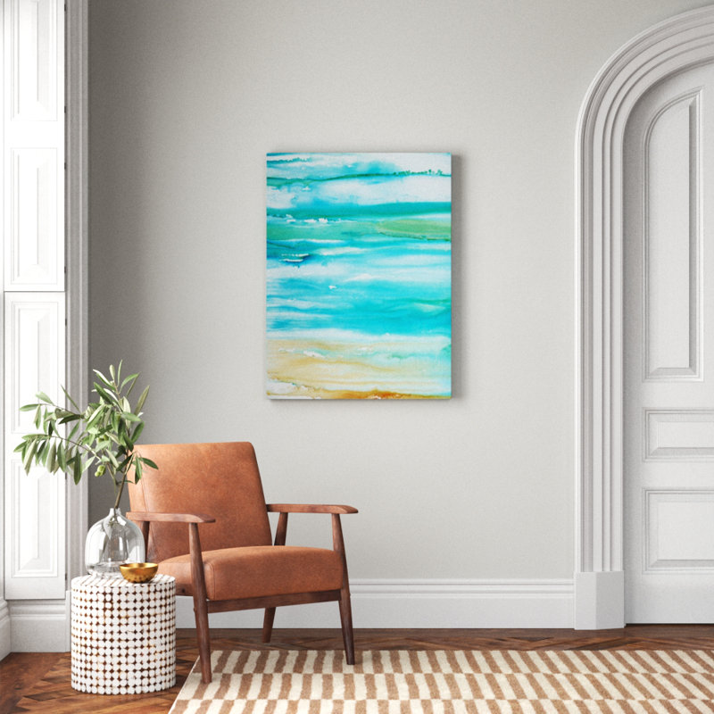 Highland Dunes Coastal Abstract Ii Wrapped Canvas Painting Print Reviews Wayfair