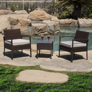 View 3 Piece 2 Person Seating Group with Cushions