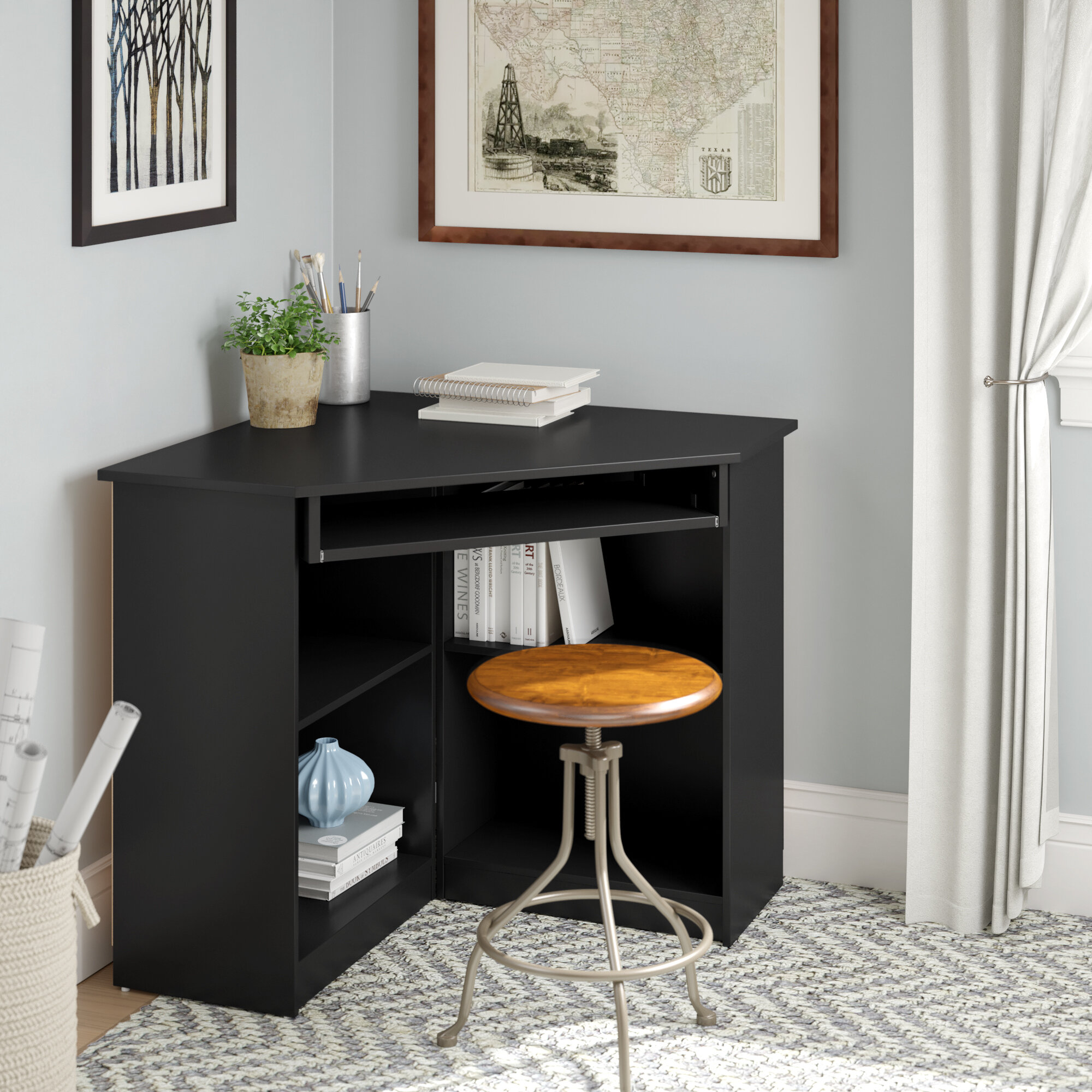 reversible corner computer desk