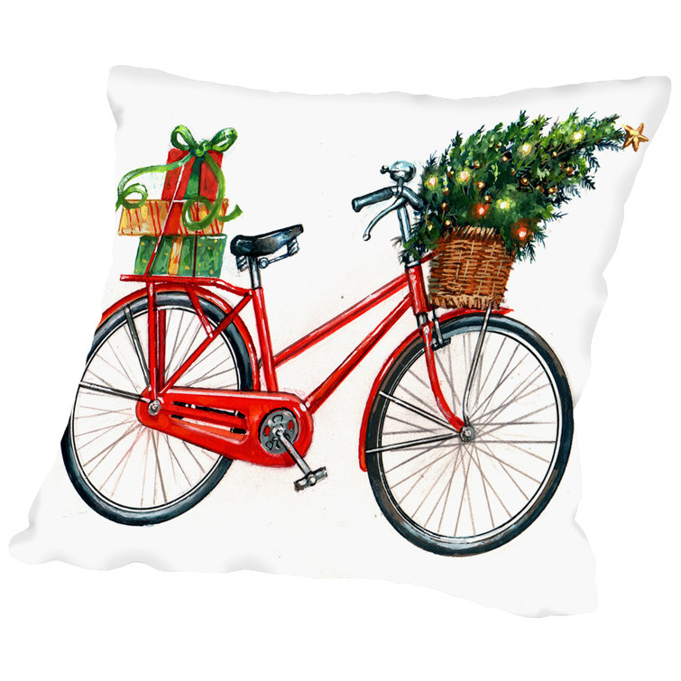 bicycle throw pillow