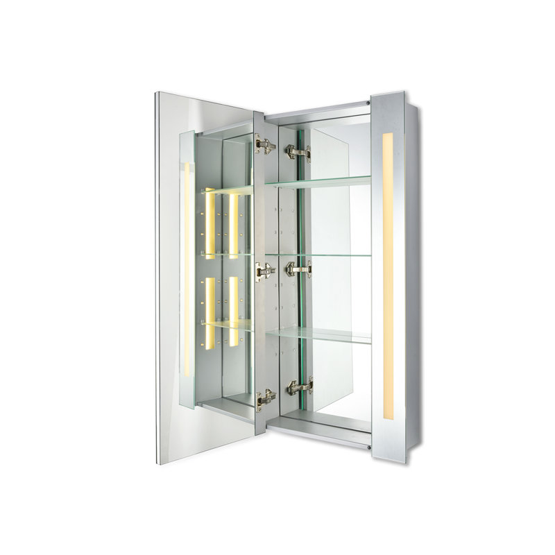 Corby 23 5 X 39 5 Surface Mount Frameless Medicine Cabinet With Led Lighting In 3000k Reviews Allmodern