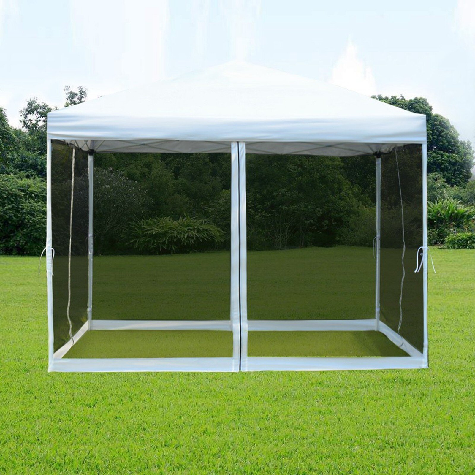 Patio Gazebo Canopy Mesh Waterproof Awning Outdoor Pops Up Wedding Party Tent 