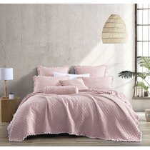 light pink coverlet