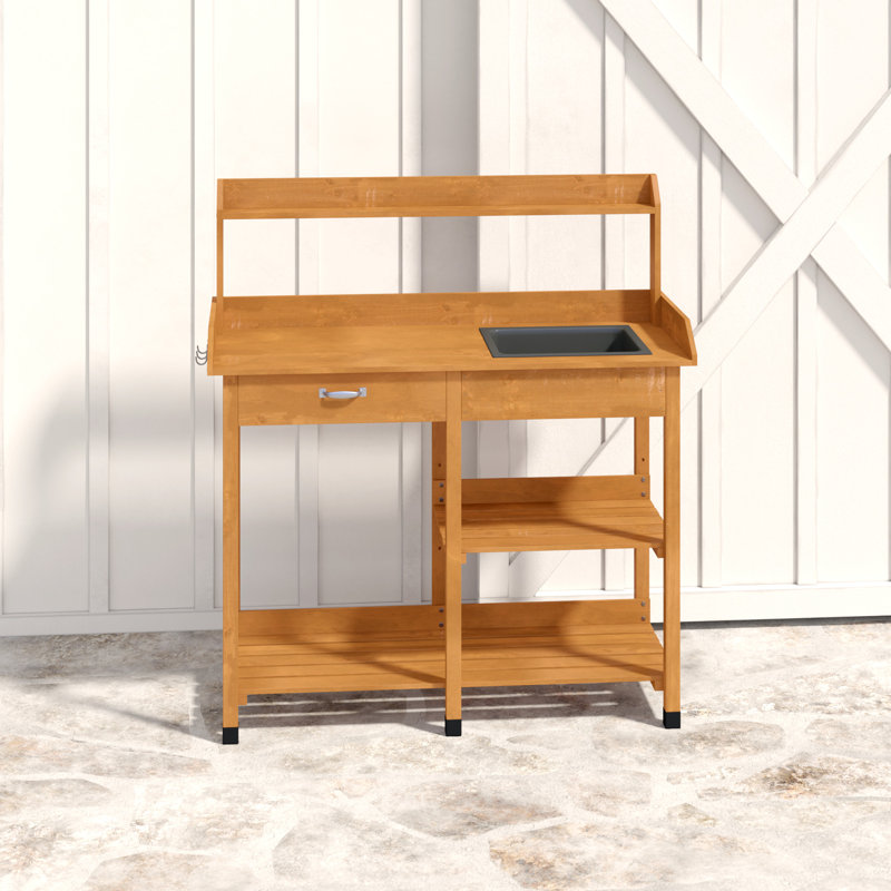 Jackson Fir Potting Bench & Reviews Birch Lane