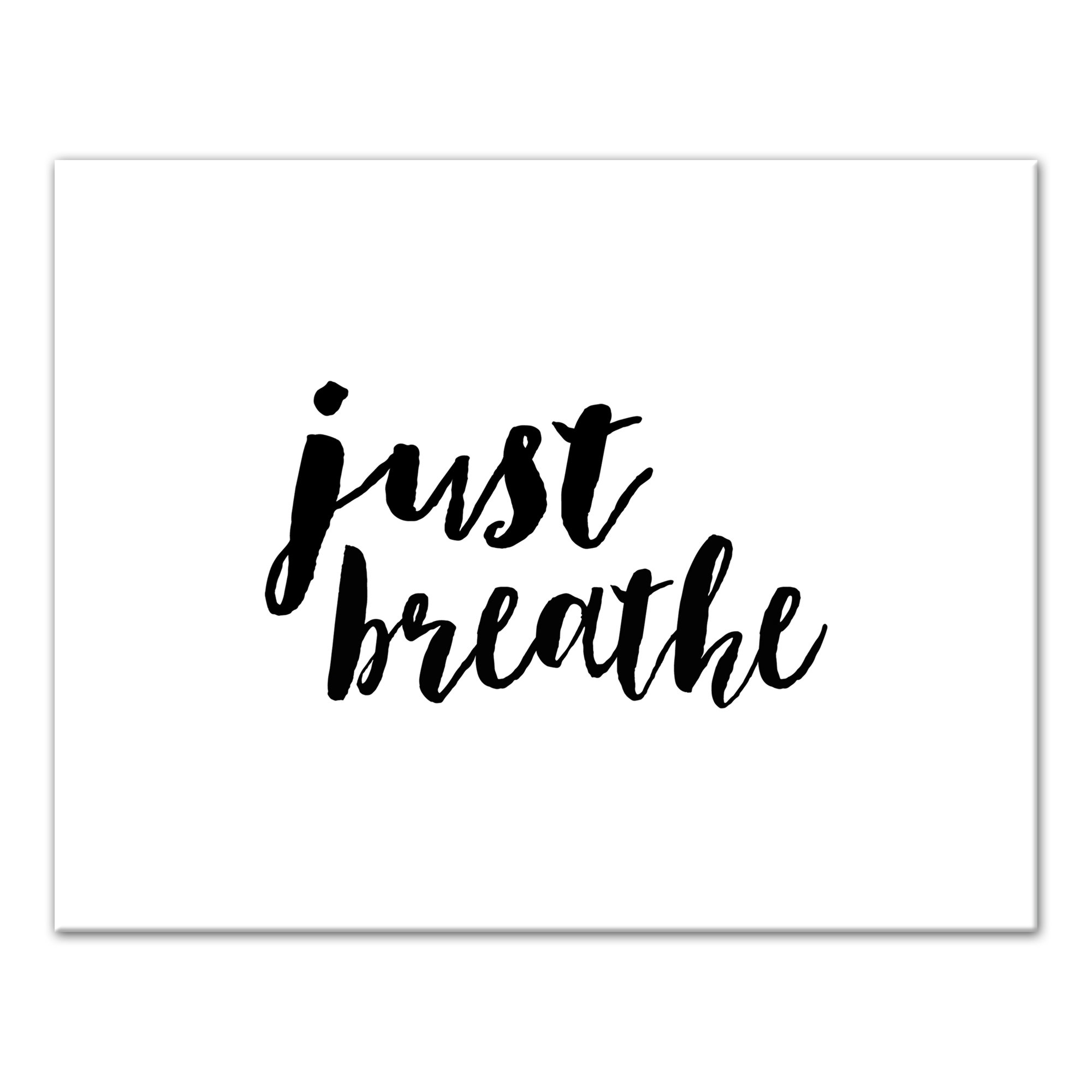 Ebern Designs Just Breath Textual Art Print On Canvas Wayfair