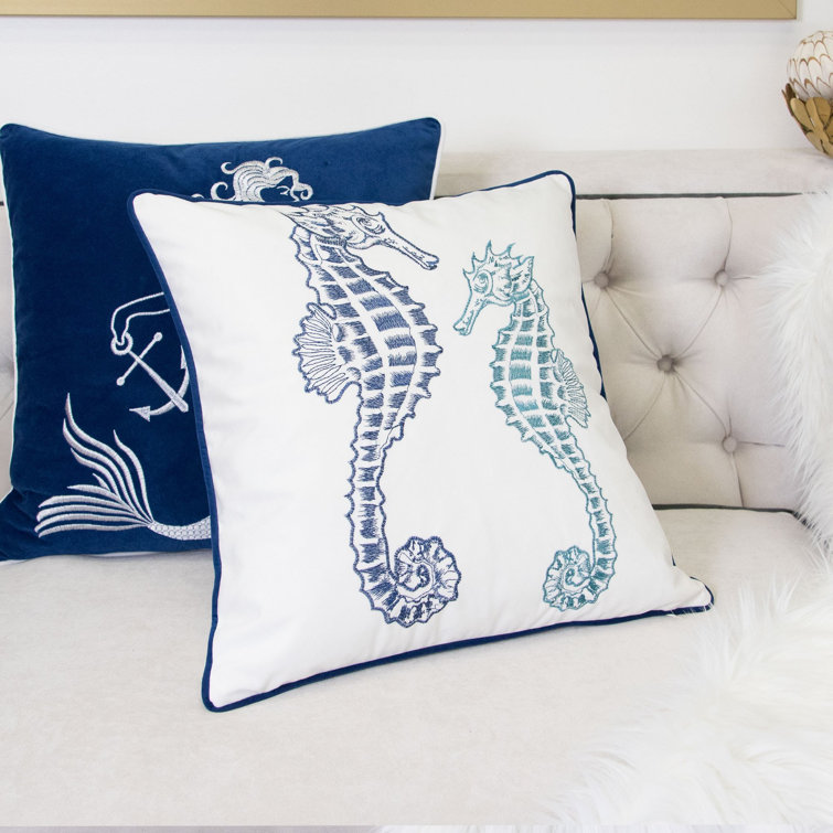seahorse throw pillows
