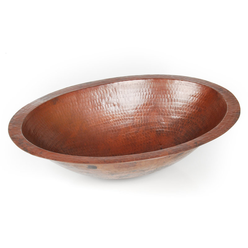 D'Vontz Copper Bathroom Sinks Metal Oval Undermount ...